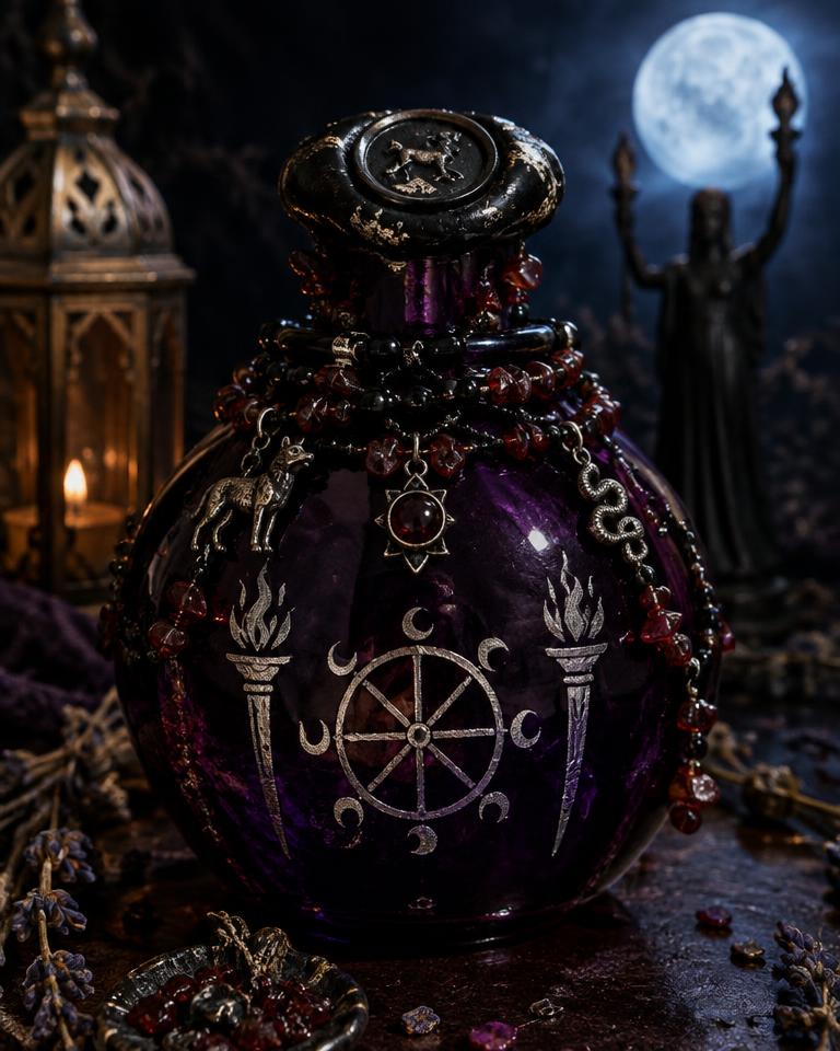 Torchbearer's Vessel, a spirit bottle for Hekate