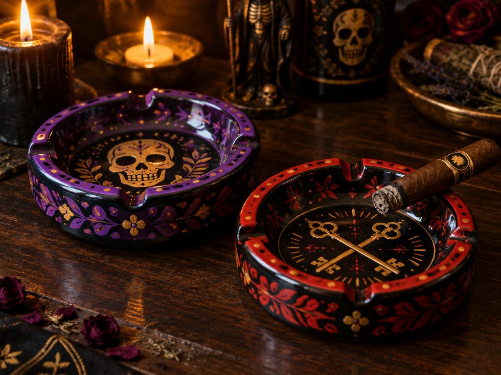 Painted ashtrays